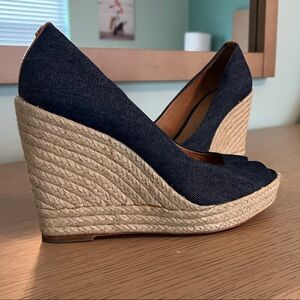 Women's Navy Wedge Espadrilles